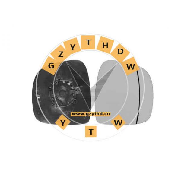 000 810 08 19,Outside Mirror Glass,8100819,MERCEDES BENZ,000 810 08 19