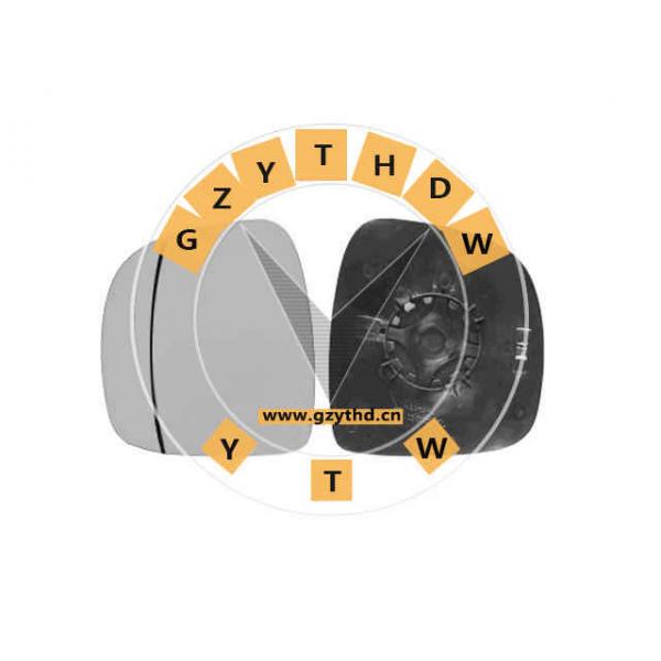 000 810 07 19,Outside Mirror Glass,8100719,MERCEDES BENZ,000 810 07 19