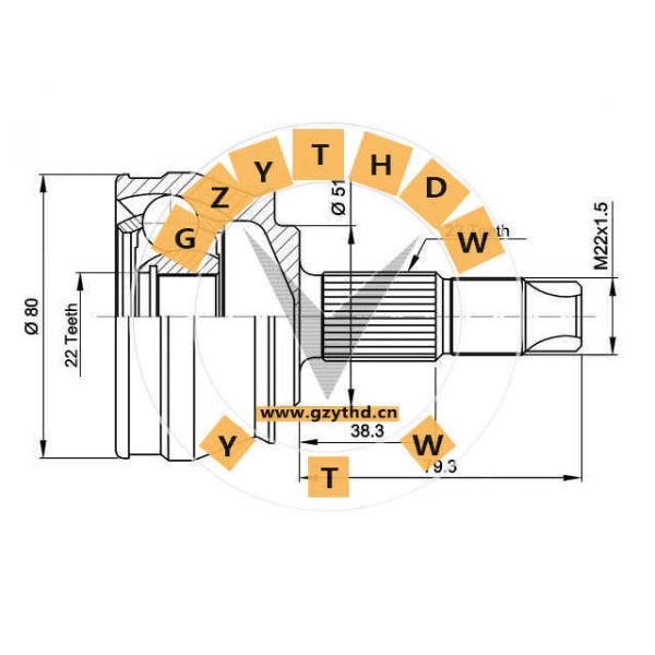 46307322，CV Joint Kit，46307322，FIAT，46307322，